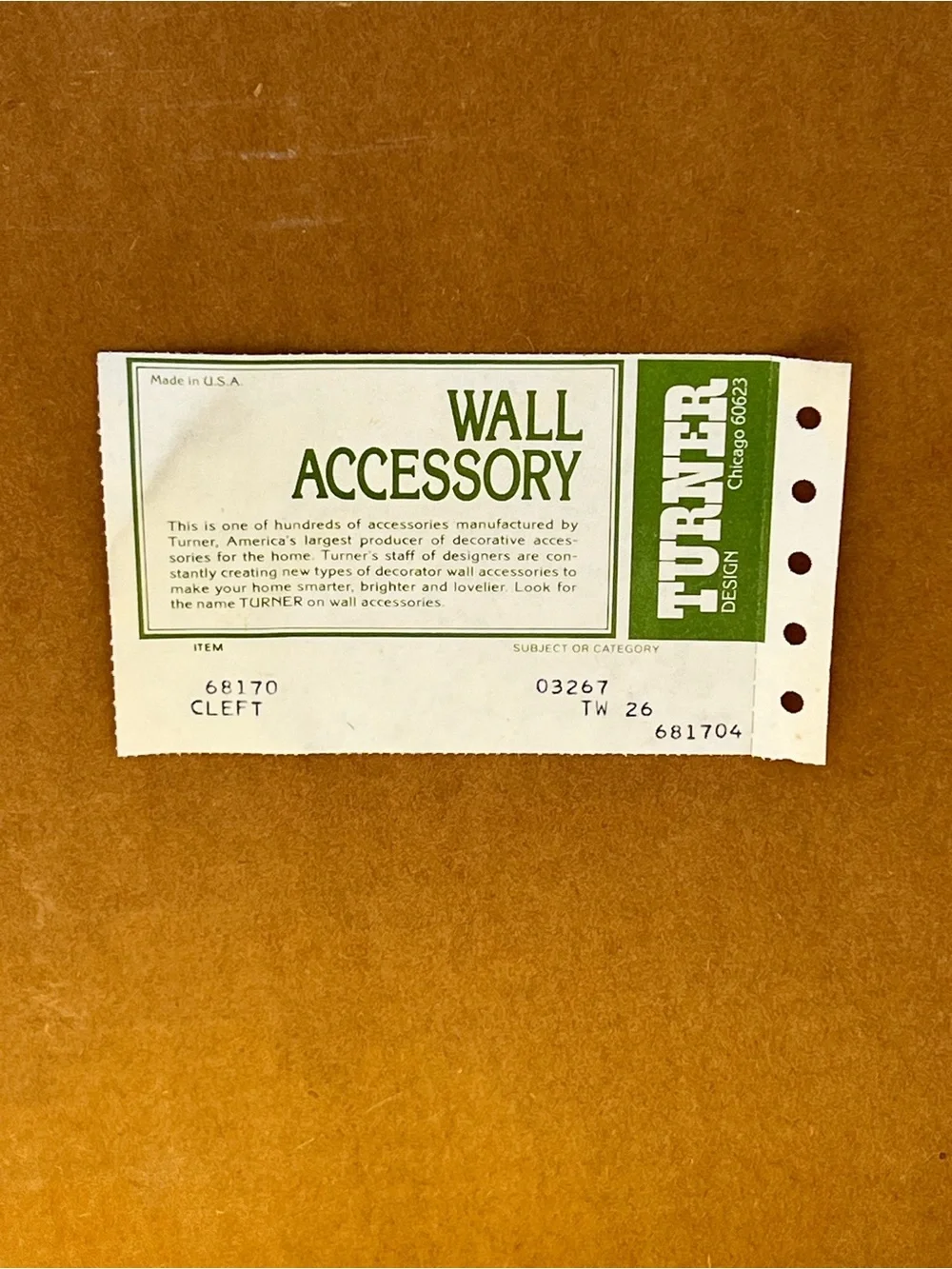 RARE Orange brown Vintage OP Wall Mirror Turner 30